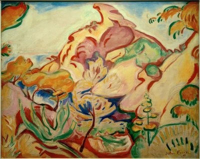 Landschap bij La Ciotat (Le Bec de l’Aigle) door Emile Othon Friesz