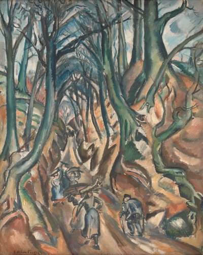 De verzonken weg in de winter door Emile Othon Friesz