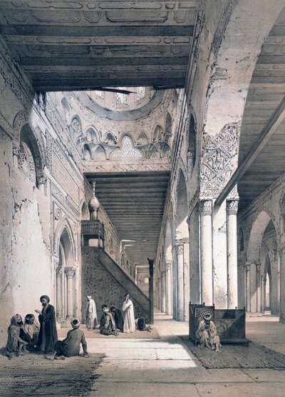 Moskee van Ahmed Ibn Touloun, 19e eeuw door Emile Prisse d