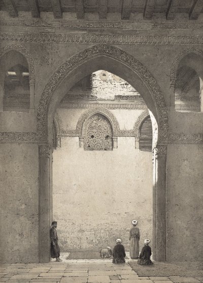 Moskee DAhmed-Ibn-Toulon, gegraveerd door Philippe Benoist (1813-1905) 1877 door Emile Prisse dAvennes