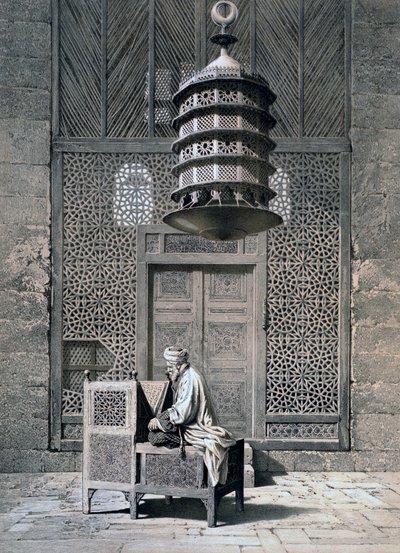 Grafdeur, Moskee van Sultan Barquq, 19e eeuw door Emile Prisse d