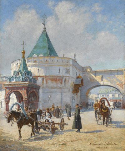 Uitzicht op Moskou door Émile Schmidt Wehrlin
