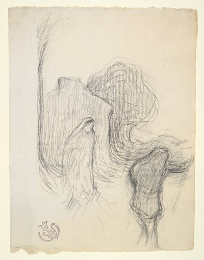 Studie voor Mystiek Landschap in Meudon door Emile Schuffenecker