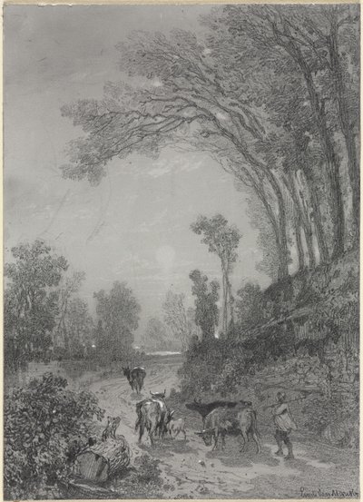 Landschap met Koeien door Émile van Marcke
