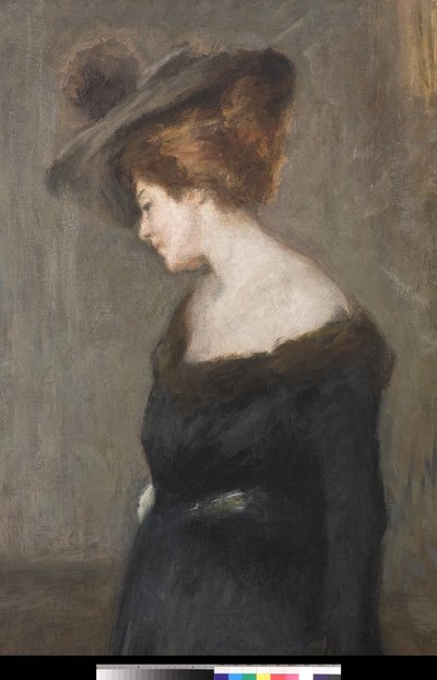 Portret van een Dame, 1903 (detail) door Emilio Gola