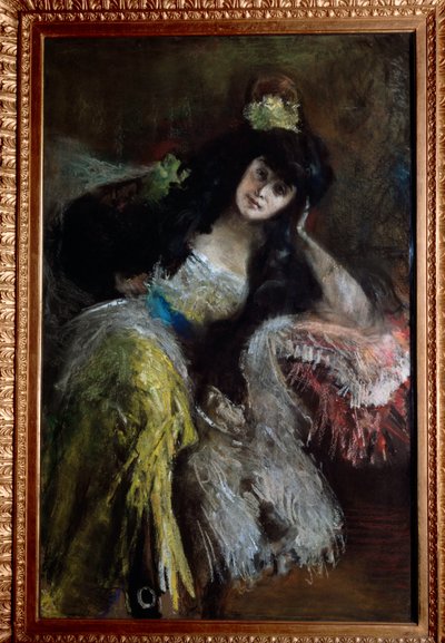 Portret van markiezin Emilia Sommi Picenardi door Emilio Gola