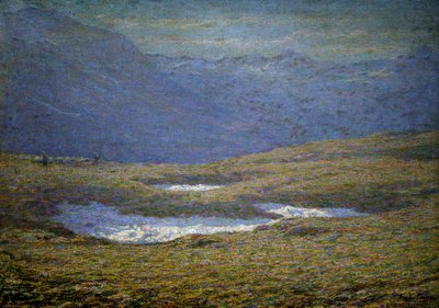 Alpenlandschap door Emilio Longoni
