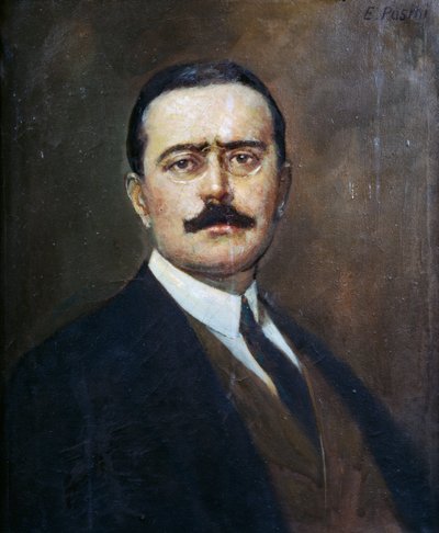 Portret van Ugo da Como door Emilio Pasini