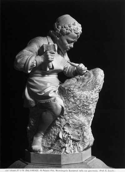 Michelangelo als jongen door Emilio Zocchi