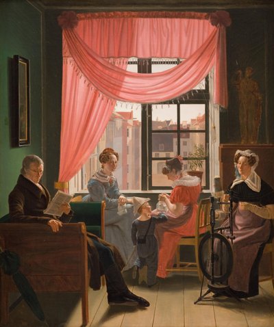 Familieportret door Emilius Ditlev Baerentzen