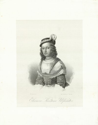 Leonora Christina, gravin Ulfeldt 1621-1698, 1847 door Emilius Ditlev Baerentzen