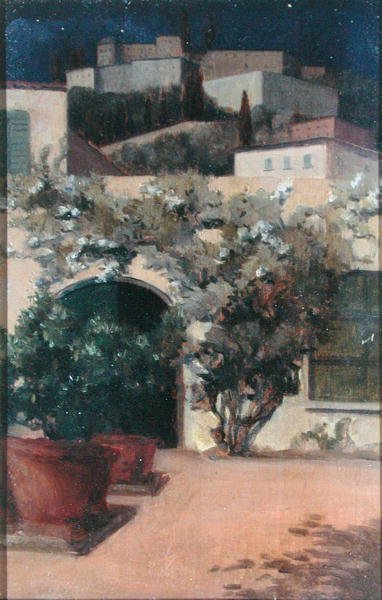 Italiaans Heuvelstadje bij Nacht door Emily Beatrice Bland