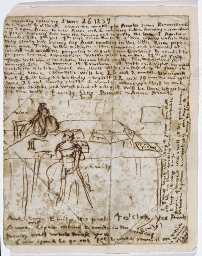 Dagboekpapier, 1837 door Emily Bronte