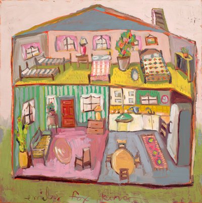 Poppenhuis 17, 2020 (olieverf op doek) door Emily Fox King