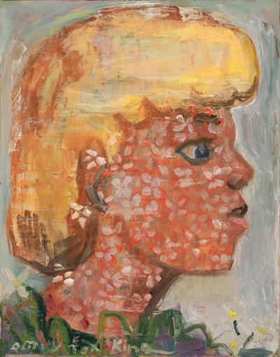 bloeiende jeugd, 2024 (olieverf en koude was op doek) door Emily Fox King