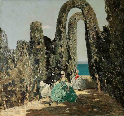 Dame mascherate, ca. 1909 door Emma Ciardi