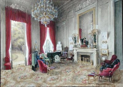 Saloninterieur in het Hotel Rainbeaux, Parijs door Emma Roberts