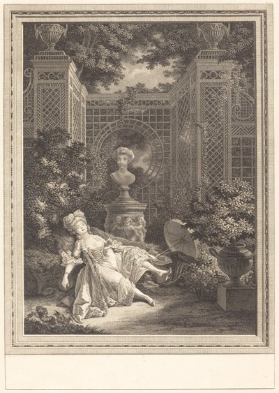 De Middag door Emmanuel Jean Nepomucène de Ghendt after Pierre Antoine Baudouin