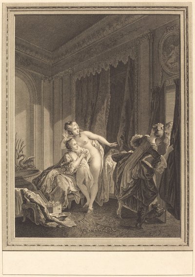 De avond door Emmanuel Jean Nepomucène de Ghendt after Pierre Antoine Baudouin