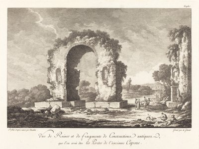 Vue de Ruines et de fragments de Construction antique...de l