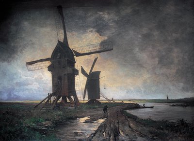 Molen op de vlakte van Lille. 1877 door Emmanuel Lansyer