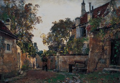 Het huis van mijn oom Pescherard bij het kasteel in Loches. 1882 door Emmanuel Lansyer