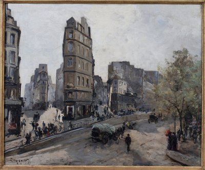 Rue de la Lune, Beauregard en de Clery, uitzichten op Boulevard Saint Denis in Parijs door Emmanuel Lansyer