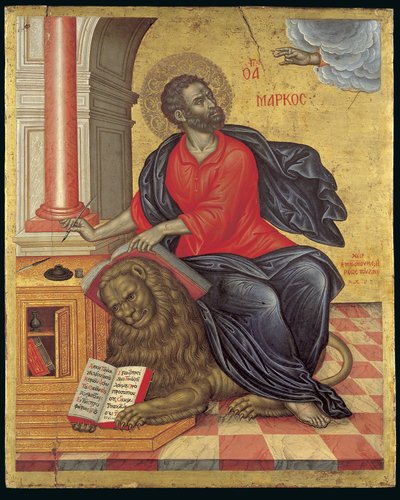 Icoon van St. Marcus de Evangelist door Emmanuel Tzanes