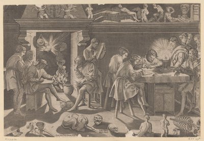 Academie van beeldhouwer Baccio Bandinelli door Enea Vico
