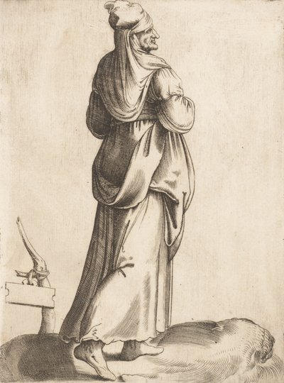Kostuumplaat: Boerin uit Spanje, ca. 1555-58 door Enea Vico