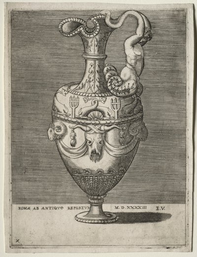 Schenkkan versierd met dolfijnen, 1543 door Enea Vico