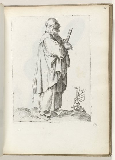 Vrouw naar rechts, gekleed in Spaanse kleding ca. 1550 door Enea Vico