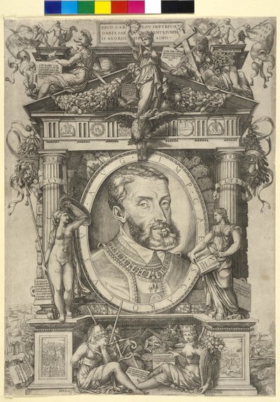 Heilige Roomse keizer Karel V door Enea Vico