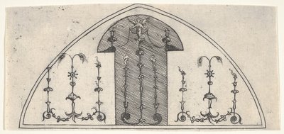 Lancetvormig paneel van groteske decoratie, 1541 door Enea Vico