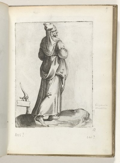 Spaanse boerenvrouw door Enea Vico