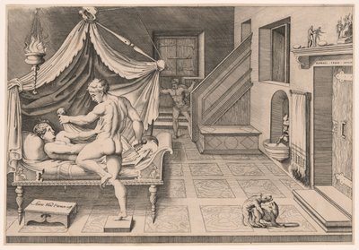 Tarquin en Lucretia door Enea Vico