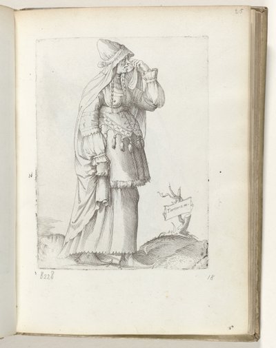 Tartaarse vrouw, ca. 1550 door Enea Vico