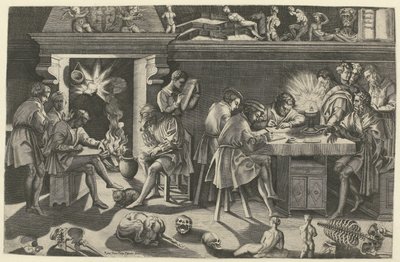 Academie van beeldhouwer Baccio Bandinelli door Enea Vico