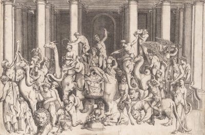 De Indiase triomf van Bacchus door Enea Vico.