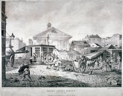 Covent Garden Market, Westminster, Londen, 1815 door Engelmann and Company