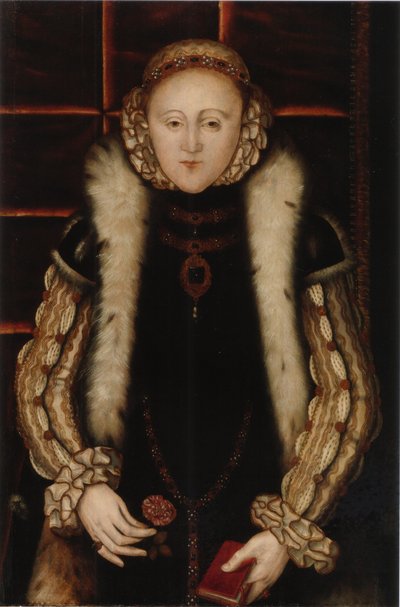 Portret van Elizabeth I van Engeland, c. 1560 door English Master