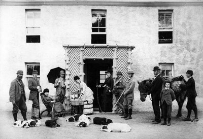 Een Jachtpartij op het Platteland, c.1890 door English Photographer