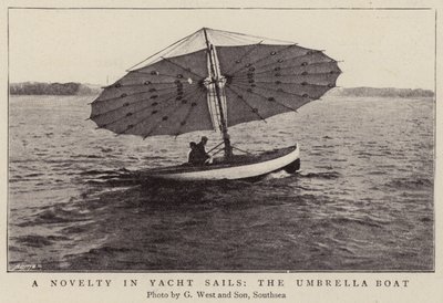 Een nieuwigheid in jachtzeilen, de parapluboot door English Photographer