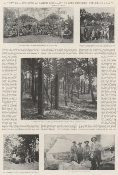 Een Antwoord op Beschuldigingen van Britse Onmenselijkheid jegens Boerengevangenen, de Bermuda Kampen door English Photographer