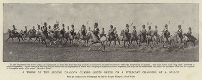 Een Troep van de Tweede Dragonders (Scots Greys) op een Veld-Dag in Galop door English Photographer