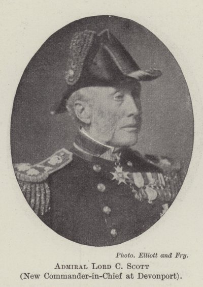 Admiraal Lord C Scott, nieuwe bevelhebber in Devonport door English Photographer