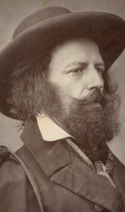 Alfred Lord Tennyson, dichter, portret door English Photographer