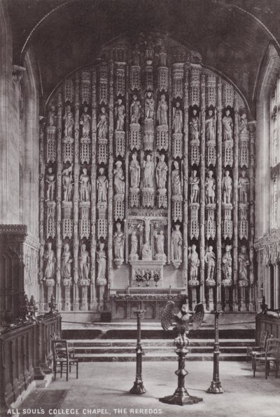 All Souls College Kapel, Het Reredos door English Photographer