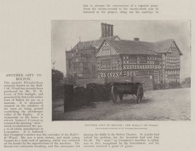 Nog een geschenk aan Bolton, de Hall-i-th-Wood door English Photographer