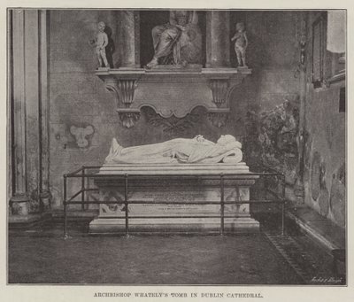Graf van Aartsbisschop Whately in de Kathedraal van Dublin door English Photographer